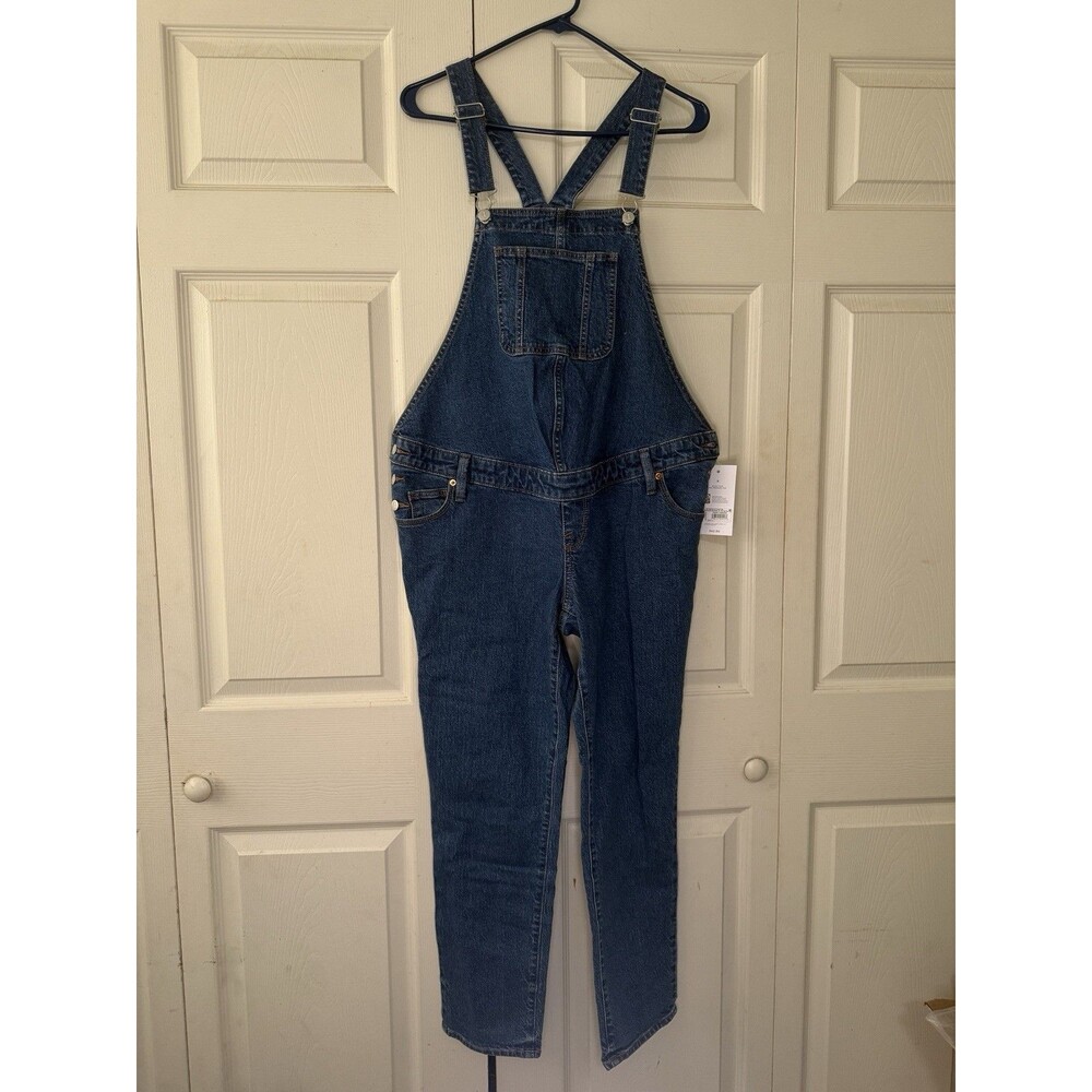 Isabel Maternity Women's Overalls  Size  12  Blue  Denim Bib   5 Pockets NWT